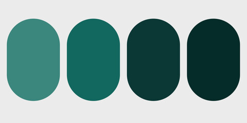 Ocean Blue Color Palette, Blue Color Code Guide Palette. Sea Blue Colors Palette Vector.