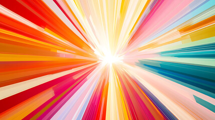 Fototapeta premium Radiant Burst of Colorful Stripes