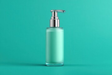 Frosted glass cosmetic bottle mockup