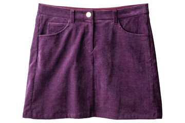 紫のベルベットミニスカート