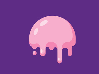 Modern Abstract Dripping Pink Shape Background with Simple and Clean Style