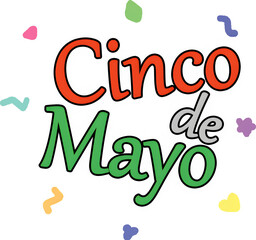Colorful Lettering Cinco de Mayo

