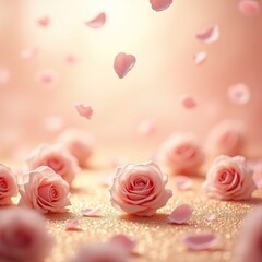 pink roses and pearls