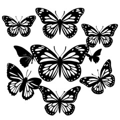 Fototapeta premium seamless pattern with butterflies