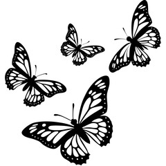 set of butterflies