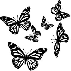 Obraz premium set of vector butterflies