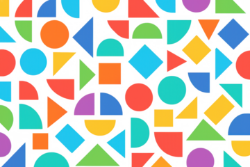 Colorful geometric design creating dynamic pattern, perfect for graphic layouts with transparent overlay