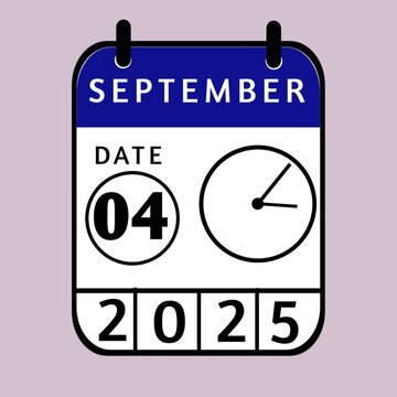 vector calendar icon,4 september ,September month calander,Date ,Illustration,Graphic design, September month date,day, holiday