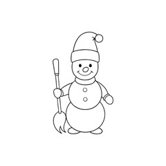 snowman with a scarf