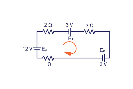 Series and parallel electrical circuits. Parallel circuit, Series circuit, basic electric circuits experiment vector. Kirchhoff voltage law. series and parallel circuits with Batter and light bulb