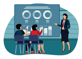 Student response system concept. Group of diverse people using the Student Response System.