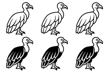 Vulture Sketch Line Art Collection