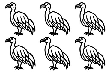 Vulture Sketch Line Art Collection