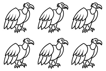 Vulture Sketch Line Art Collection