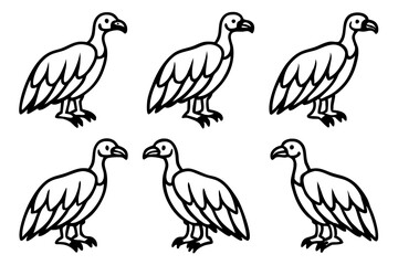 Vulture Sketch Line Art Collection