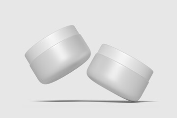 Cosmetic Cream Mockup on White Background