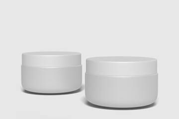 Cosmetic Cream Mockup on White Background