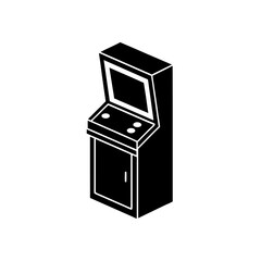 arcade machine icon on white background  .svg