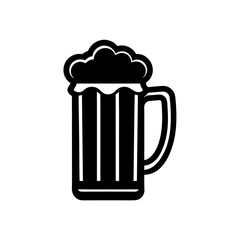 beer mug icon on white background  .svg