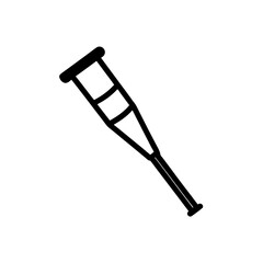 crutch icon on white background  .svg