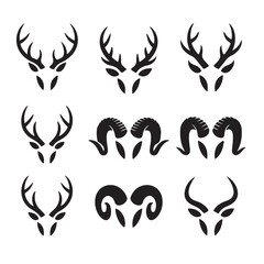 Fototapeta premium Tribal tattoo designs and elements, featuring vector illustrations of flowers, wings, butterflies, and other ornamental symbols, are perfect for decorative art patterns