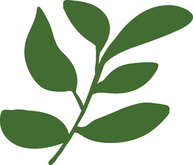 Botanical leaves doodle background art vector. abstract shape doodle art design for print, wallpaper, clipart, wall art for home decoration.