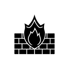firewall icon on white background  .svg