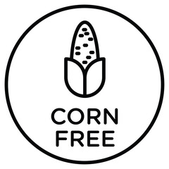 corn free icon simple flat icon vector symbol