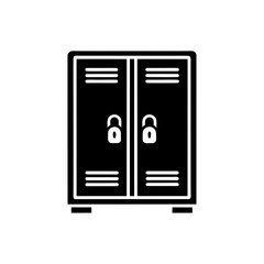 gym locker icon on white background    .svg