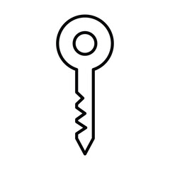 Door key icon simple flat icon vector symbol