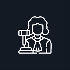 Judge icon logo flat vector design