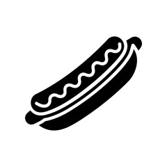 hot dog icon on white background  .svg