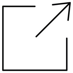 External link icon simple flat icon vector symbol