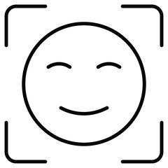 Face id icon simple flat icon vector symbol