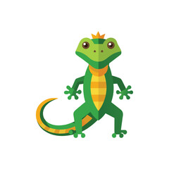 Obraz premium Minimal lizard icon vector illustration