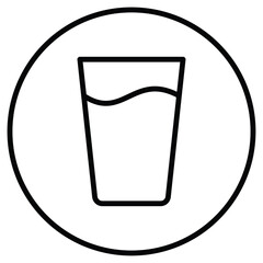 Glass of water icon simple flat icon vector symbol