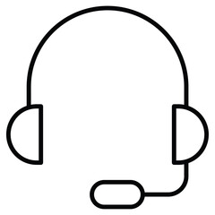 Headset icon simple flat icon vector symbol