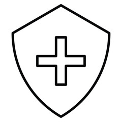 Obraz premium Health insurance icon simple flat icon vector symbol