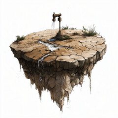 The Land Without Water, recycle, plastic, environmental, pollution, sustainable, ecology, eco, 2024, planet, environment, day, earth.