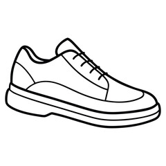 Black and White Shoe Minimalist Vector Illustration