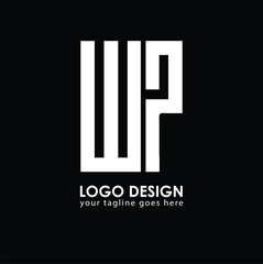 WP WP Logo Design, Creative Minimal Letter WP WP Monogram
