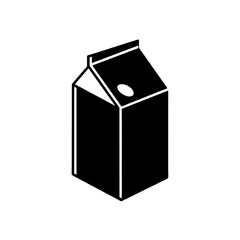 milk carton icon on white background  .svg