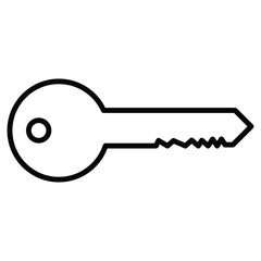 Key icon simple flat icon vector symbol