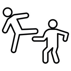 Kickboxing icon simple flat icon vector symbol