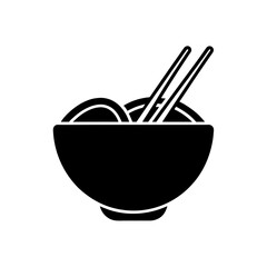 noodles bowl with chopsticks icon on white backgro.svg