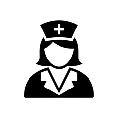 nurse icon on white background  .svg