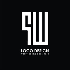 QW QW Logo Design, Creative Minimal Letter QW QW Monogram