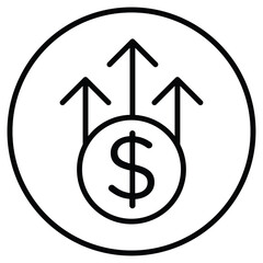 Money growing icon simple flat icon vector symbol