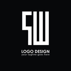 QW QW Logo Design, Creative Minimal Letter QW QW Monogram