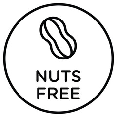 Obraz premium nuts free icon simple flat icon vector symbol